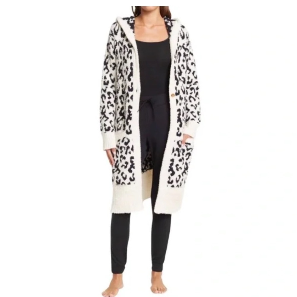 UGG Judith Fleece cardigan in snow leopard. Worn 2x